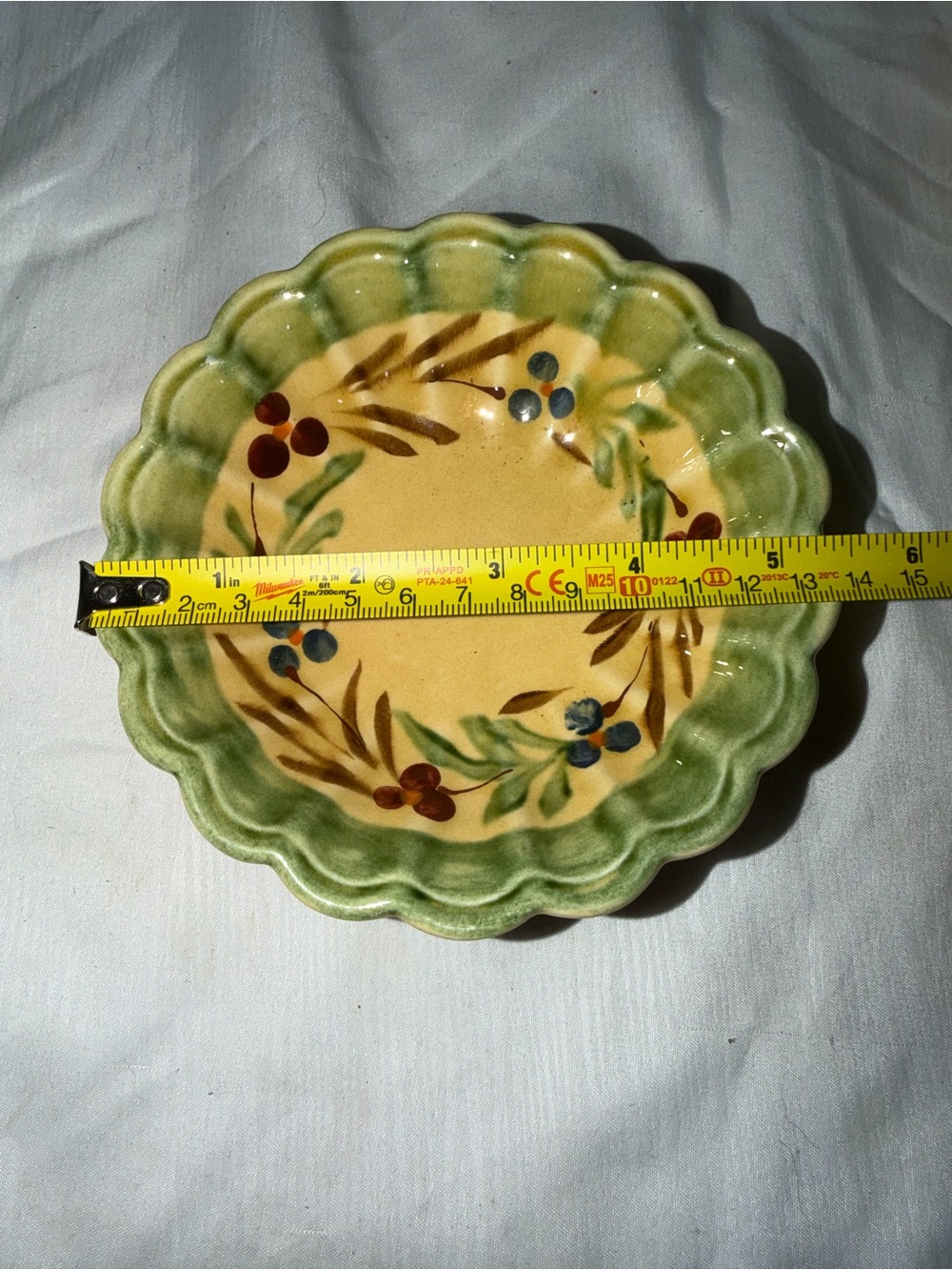 Faience Provençale du Poët-Laval France Hand-Painted 2-Piece Ceramic Set - Picture 7 of 10